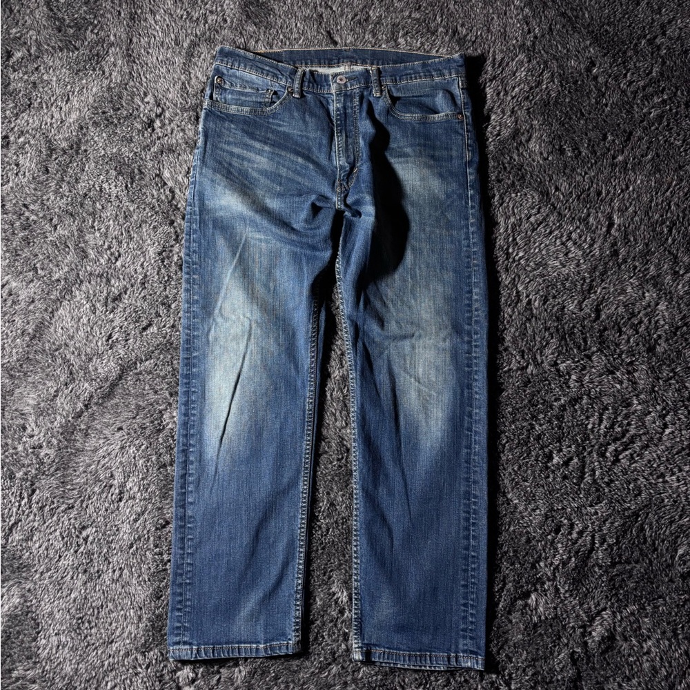 Levi's Blue Straight Jeans with Natural Fading